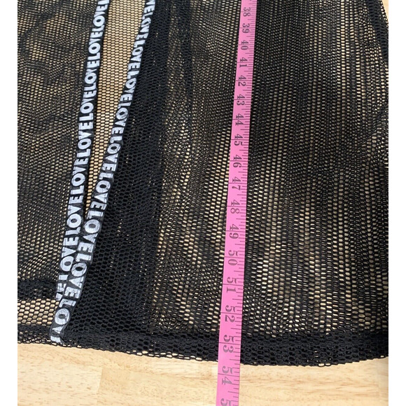 Vintage Giween Euro Mesh Fishnet Wrap Robe Black Boho Funky - Picture 8 of 8